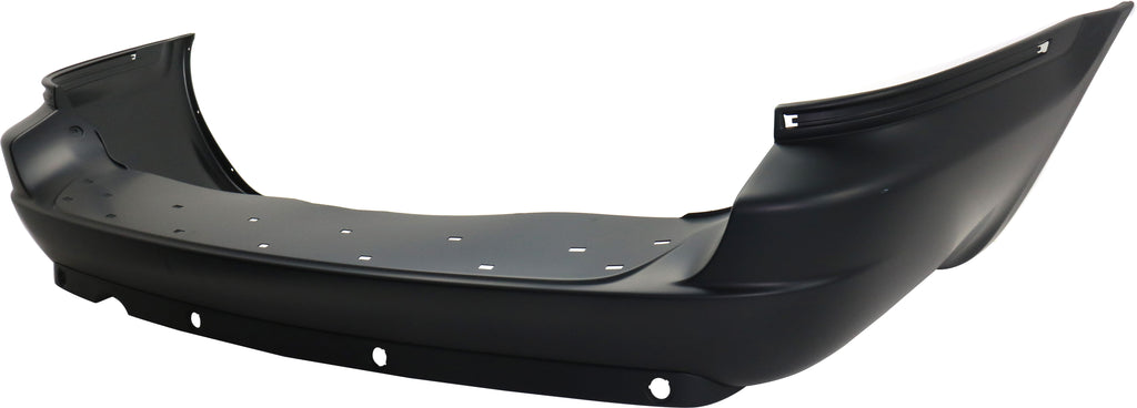 GRAND CARAVAN 05-07 REAR BUMPER COVER, Primed, w/ Rear Obj Snsr Holes, w/ Single Exh Hole and Blk Trim, w/ Chr Mldg