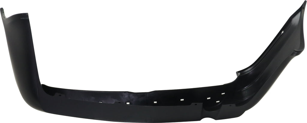 GRAND CARAVAN 05-07 REAR BUMPER COVER, Primed, w/ Rear Obj Snsr Holes, w/ Single Exh Hole and Blk Trim, w/ Chr Mldg
