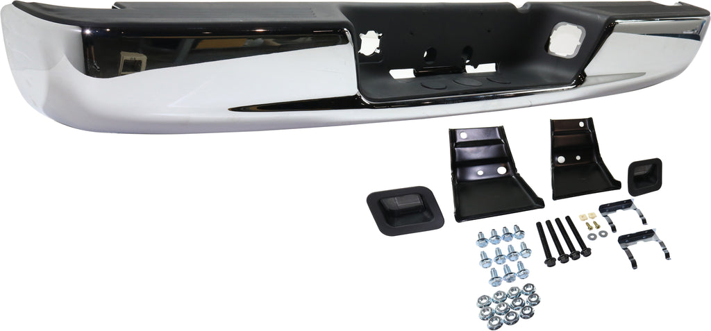 RAM 1500 P/U 02-08 / 2500/3500 03-09 STEP BUMPER, FACE BAR AND PAD, w/ Pad Provision, w/ Mounting Bracket, Chrome, All Cab Types, w/ Bracket