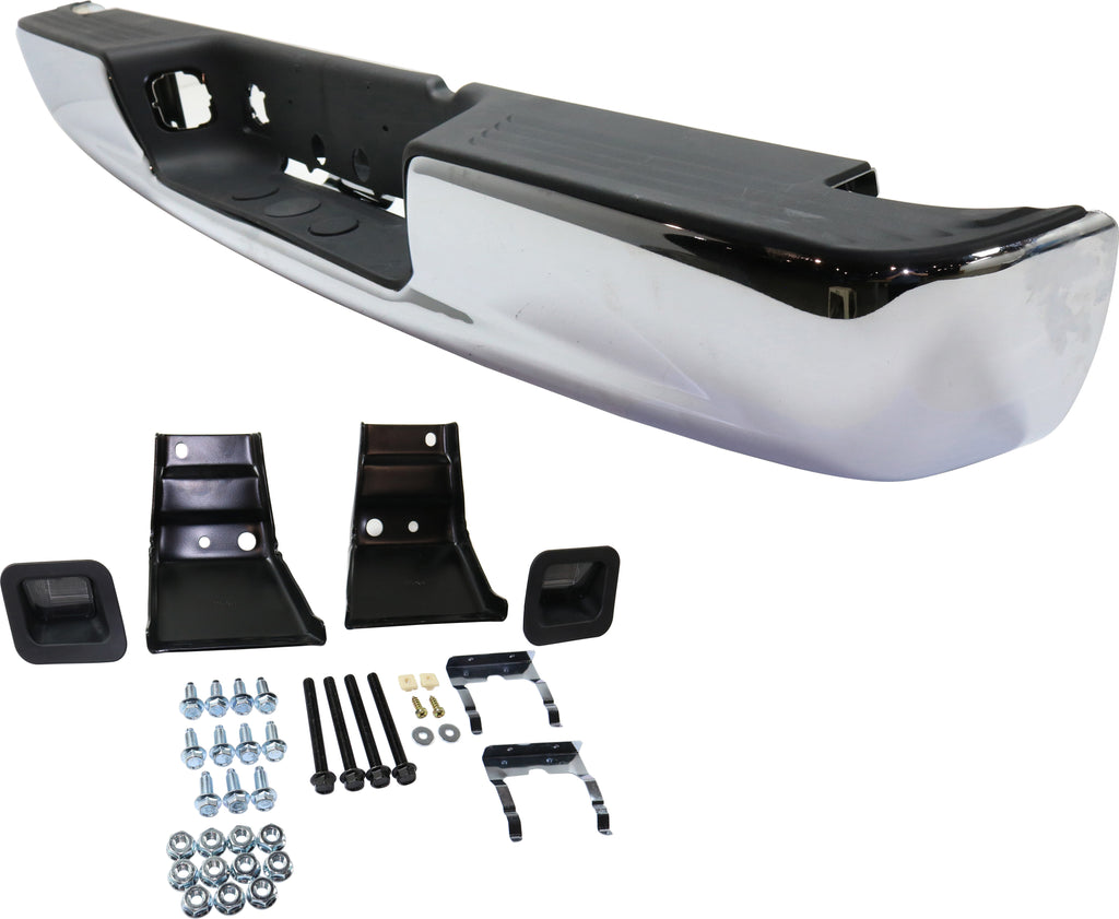 RAM 1500 P/U 02-08 / 2500/3500 03-09 STEP BUMPER, FACE BAR AND PAD, w/ Pad Provision, w/ Mounting Bracket, Chrome, All Cab Types, w/ Bracket