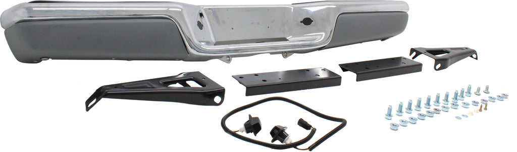 DAKOTA 97-04 STEP BUMPER, FACE BAR AND PAD, w/ Pad Provision, w/ Mounting Bracket, Chrome