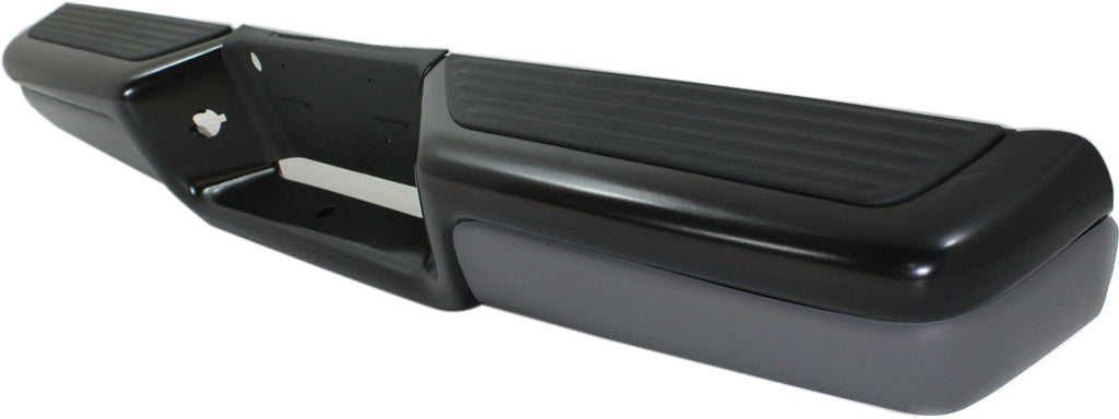 DAKOTA 97-04 STEP BUMPER, FACE BAR AND PAD, w/ Pad Provision, w/ Mounting Bracket, Powdercoated Black w/ Gray Face Cover