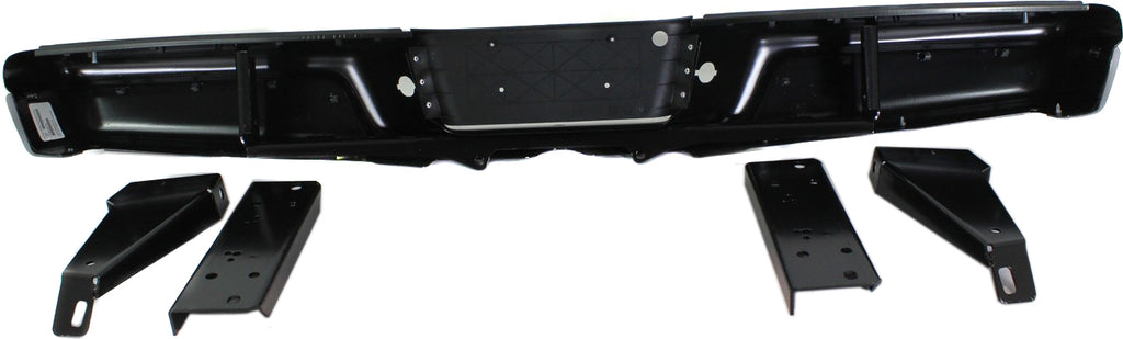 DAKOTA 97-04 STEP BUMPER, FACE BAR AND PAD, w/ Pad Provision, w/ Mounting Bracket, Powdercoated Black w/ Gray Face Cover