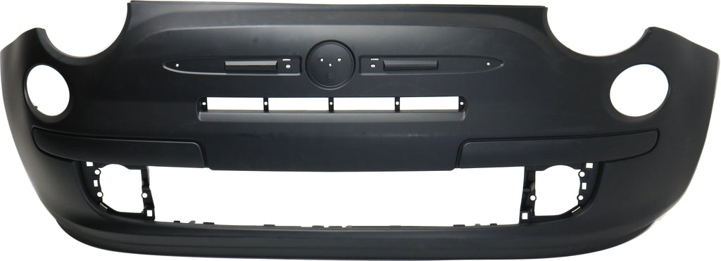 FIAT 500 12-17 FRONT BUMPER COVER, Primed, w/ FL Holes, w/o Bmper Applique Holes - Pop Model - CAPA