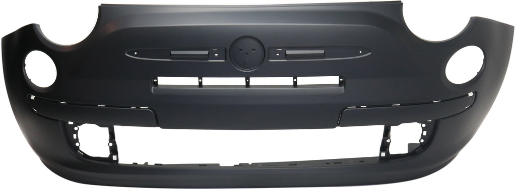 FIAT 500 12-17 FRONT BUMPER COVER, Primed, w/ FL Holes, w/ Bmper Applique Holes - Lounge Model - CAPA