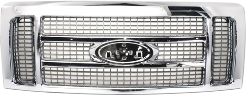 F-150 09-12 GRILLE, Chrome Shell/Painted Gold Insert, King Ranch Model