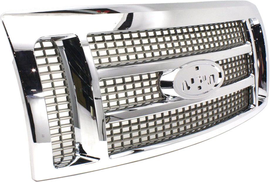 F-150 09-12 GRILLE, Chrome Shell/Painted Gold Insert, King Ranch Model