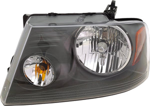 F-150 07-08 HEAD LAMP LH, Assembly, Halogen, w/o Chrome Trim, Gray Interior, (Exc. Harley Davidson Model)