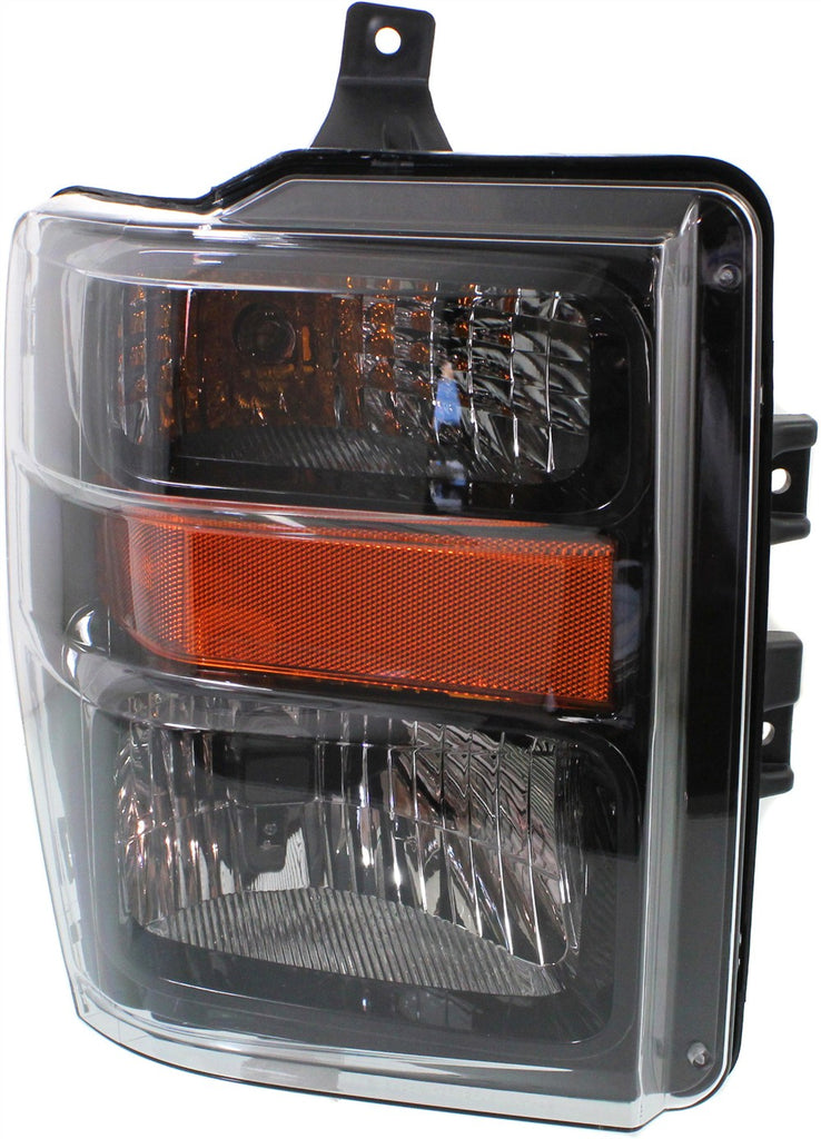 F-SERIES SUPER DUTY 08-10 HEAD LAMP RH, Assembly, Halogen, Harley Davidson Model, Smoked Lens, Aero Style