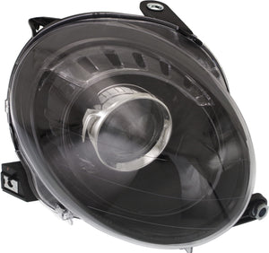 FIAT 500 12-19 PROJECTOR HEAD LAMP RH, Assembly, Halogen, w/ Black Trim, Hatchback