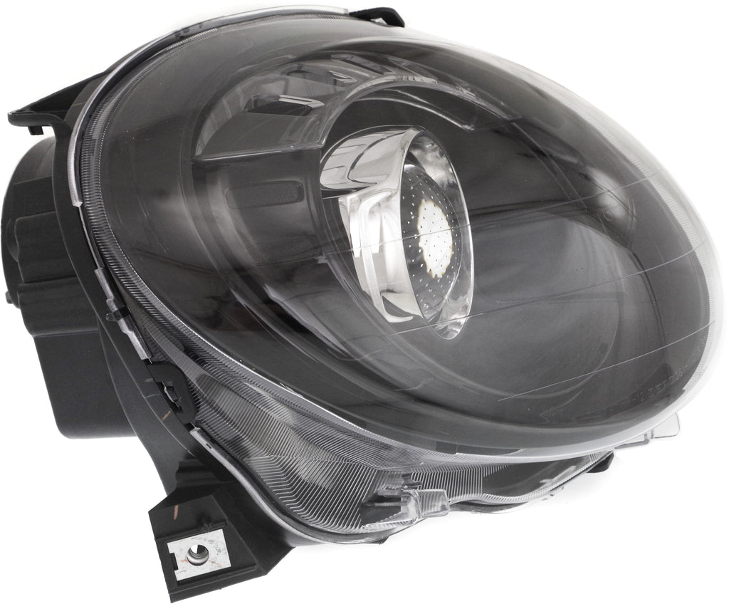 FIAT 500 12-19 PROJECTOR HEAD LAMP RH, Assembly, Halogen, w/ Black Trim, Hatchback