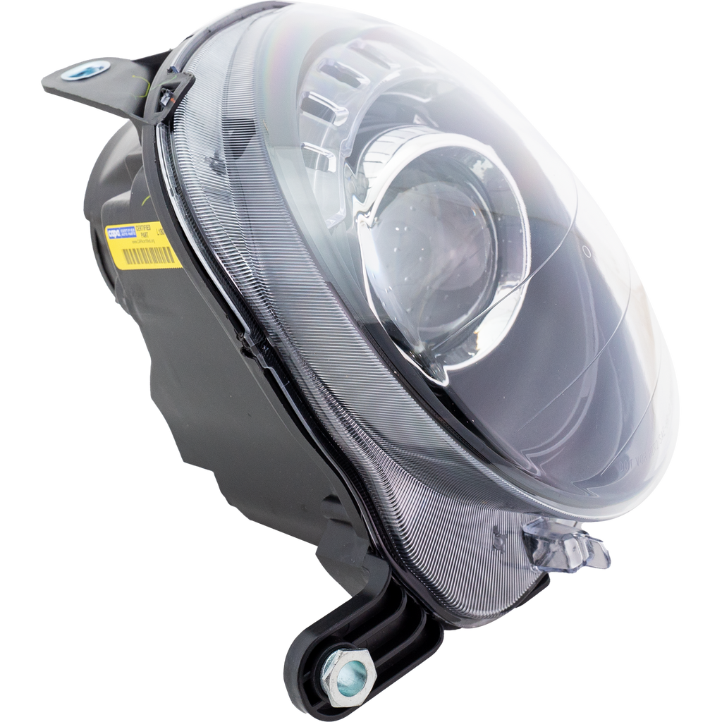 FIAT 500 12-19 PROJECTOR HEAD LAMP LH, Assembly, Halogen, w/ Black Trim, Hatchback - CAPA
