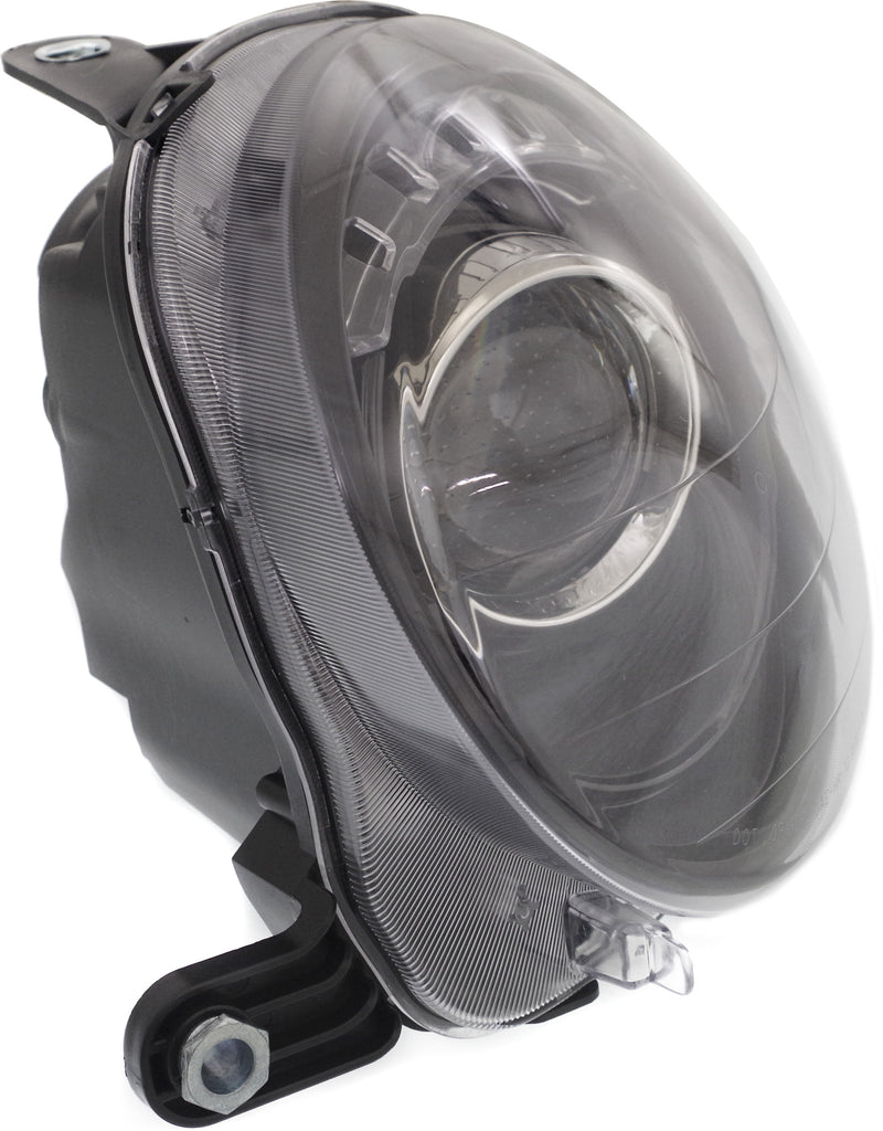 FIAT 500 12-19 PROJECTOR HEAD LAMP LH, Assembly, Halogen, w/ Black Trim, Hatchback