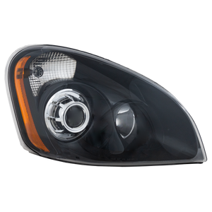 FREIGHTLINER CASCADIA 08-14 PROJECTOR HEAD LAMP RH AND LH, Lens/Housing, Halogen, Black Interior
