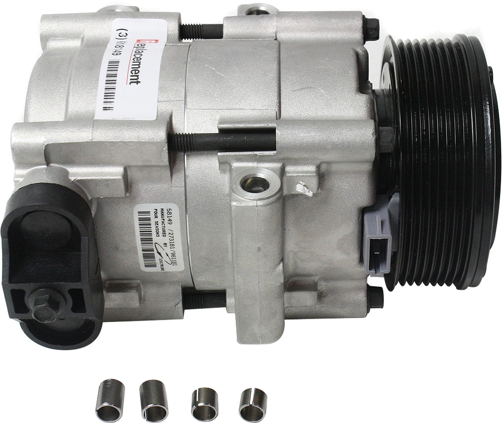 EXPEDITION 97-02 A/C COMPRESSOR, New, 8-Groove Belt, 1.19 in. Belt Width, 4.5 in. Pulley Dia.
