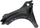 500X 16-22 FRONT FENDER RH, Primed, Steel