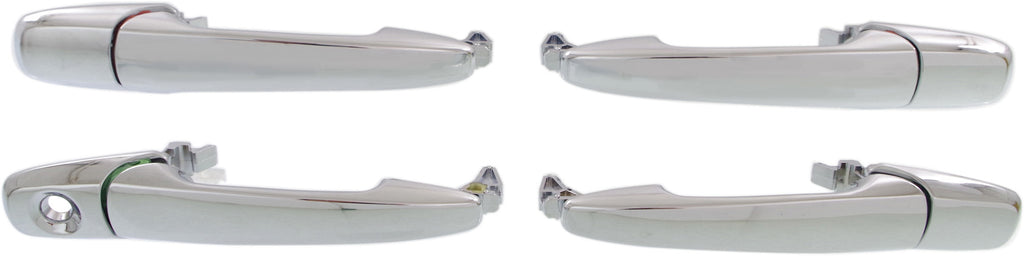 FUSION 06-12 FRONT EXTERIOR DOOR HANDLE SET, Set of 4 (RH and LH), All Chrome, Plastic (andREAR)
