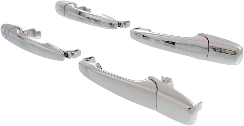 FUSION 06-12 FRONT EXTERIOR DOOR HANDLE SET, Set of 4 (RH and LH), All Chrome, Plastic (andREAR)