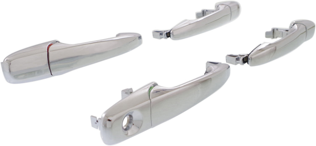 FUSION 06-12 FRONT EXTERIOR DOOR HANDLE SET, Set of 4 (RH and LH), All Chrome, Plastic (andREAR)