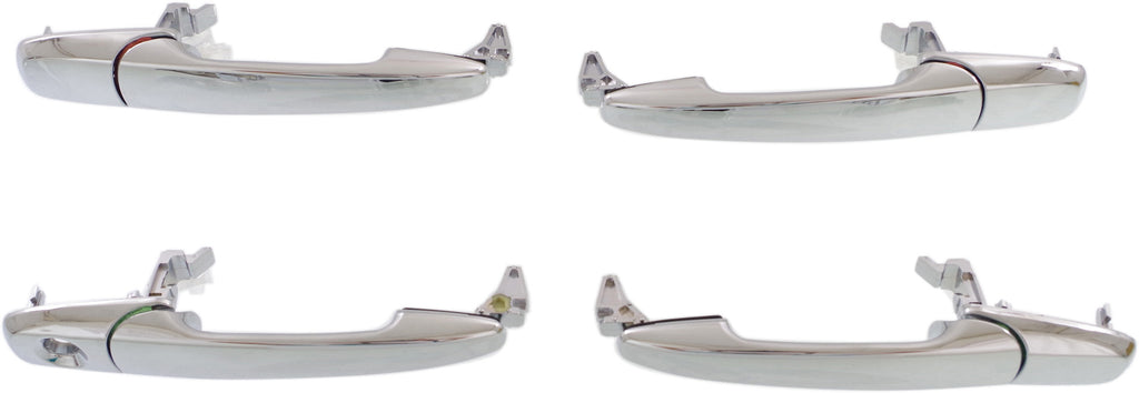 FUSION 06-12 FRONT EXTERIOR DOOR HANDLE SET, Set of 4 (RH and LH), All Chrome, Plastic (andREAR)