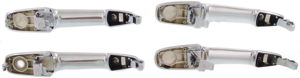 FUSION 06-12 FRONT EXTERIOR DOOR HANDLE SET, Set of 4 (RH and LH), All Chrome, Plastic (andREAR)