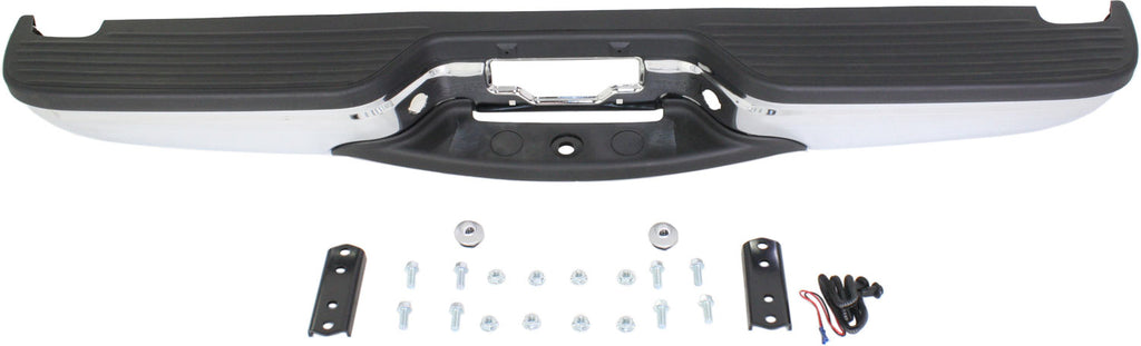 EXCURSION 00-05 STEP BUMPER, FACE BAR AND PAD, w/ Pad Provision, w/ Mounting Bracket, Chrome, w/o Rear Object Sensor Holes