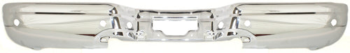 F-SERIES SUPER DUTY 01-07 STEP BUMPER, FACE BAR ONLY, w/o Pad, w/ Pad Provision, w/o Mounting Bracket, Chrome, Fleetside, Regular Cab/SuperCab, w/ Rear Object Sensor Holes