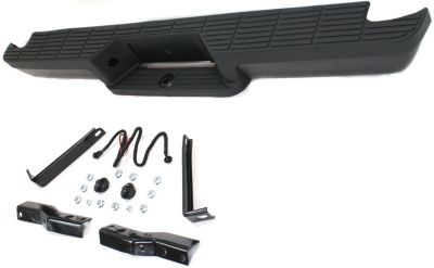 RANGER 93-11 STEP BUMPER, FACE BAR AND PAD, w/ Pad Provision, w/ Mounting Bracket, Powdercoated Black, Hitch Style, Fleetside