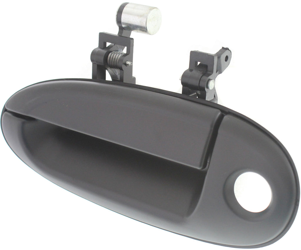 TAURUS/SABLE 96-02 FRONT EXTERIOR DOOR HANDLE LH, Smooth Black, Plastic, w/ Keyhole, w/o Keypad Hole