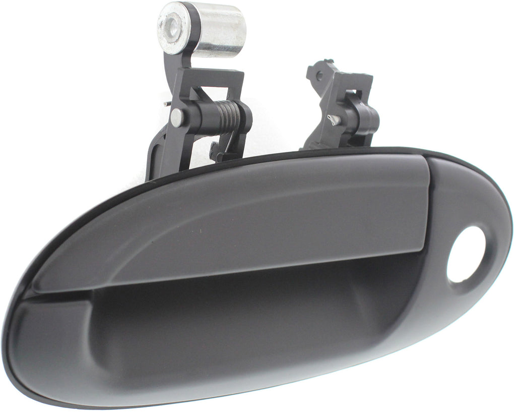 TAURUS/SABLE 96-02 FRONT EXTERIOR DOOR HANDLE LH, Smooth Black, Plastic, w/ Keyhole, w/o Keypad Hole