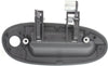 TAURUS/SABLE 96-02 FRONT EXTERIOR DOOR HANDLE LH, Smooth Black, Plastic, w/ Keyhole, w/o Keypad Hole