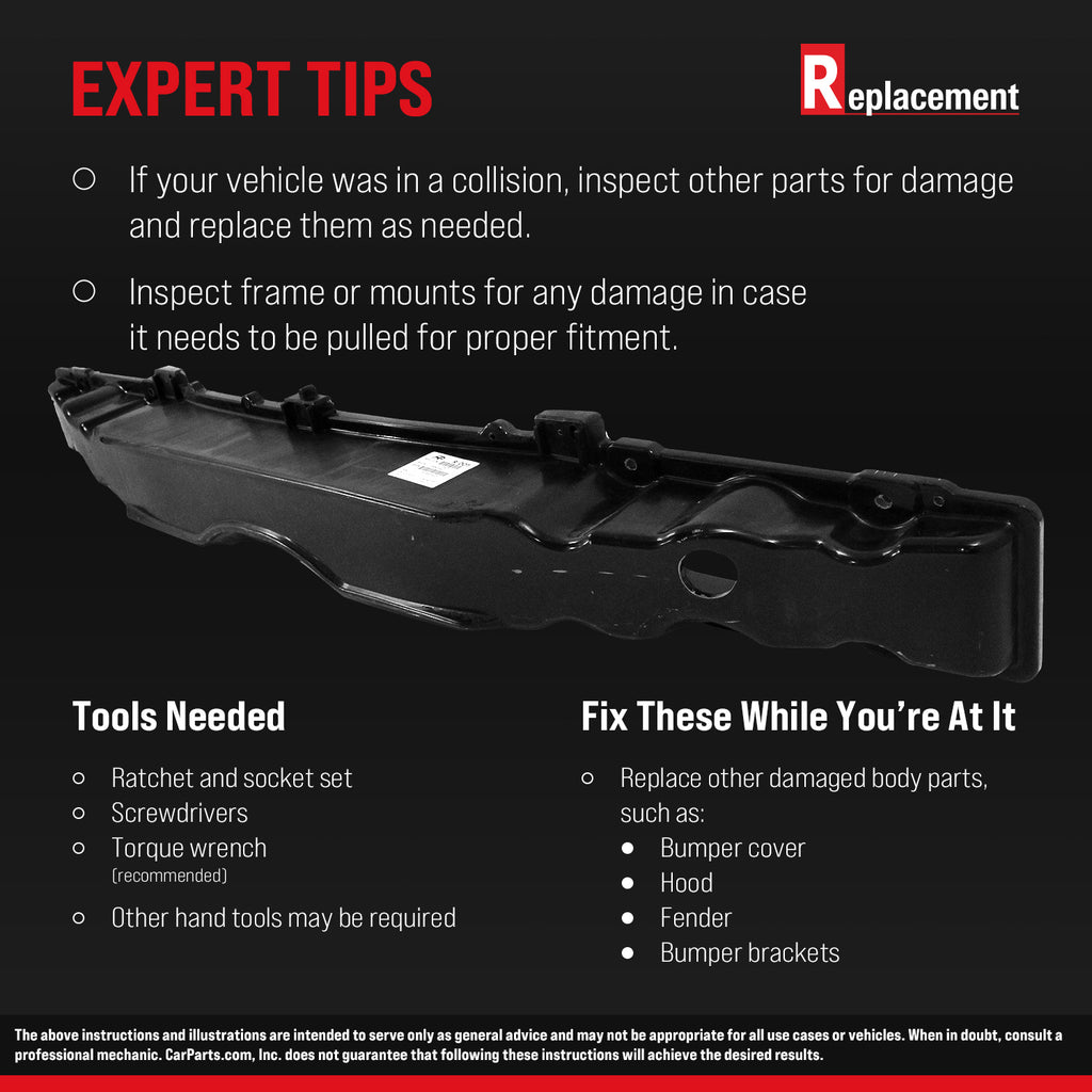 ACADIA 11-12 FRONT BUMPER SUPPORT, Lower Reinforcement, Plastic, Denali Model