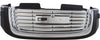 ENVOY 02-09 GRILLE, Painted Black Shell/Chrome Insert, Horizontal Bar Insert, w/ Chrome Insert Opening, w/ Washer Hole