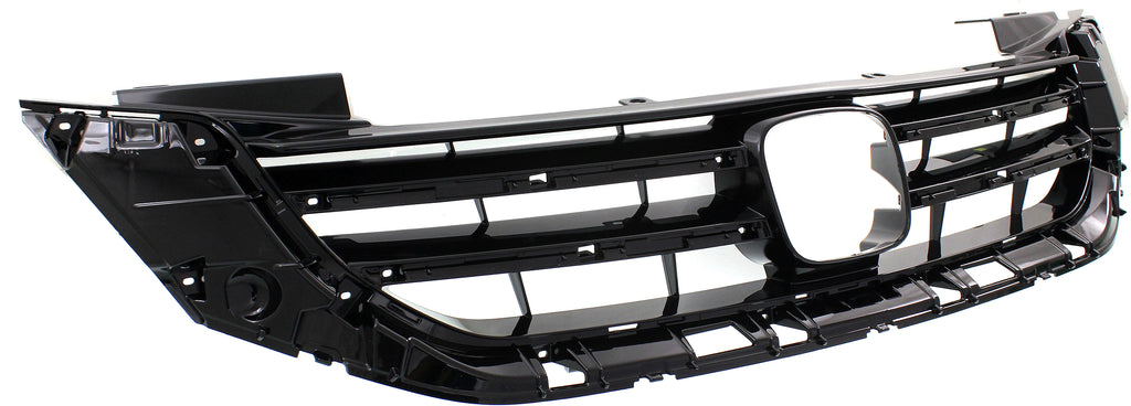 ACCORD 13-15 GRILLE, Painted Black Shell and Insert, 6 Cyl, Sedan - CAPA