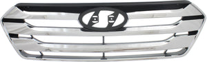 SANTA FE SPORT 13-14 GRILLE, Chrome Shell/Painted Black Insert