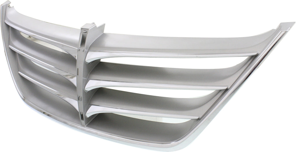 GENESIS 09-10 GRILLE, Chrome Silver Shell and Insert, Sedan, From 6-16-09