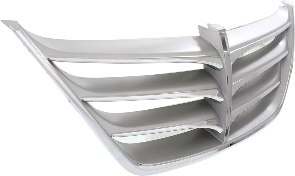 GENESIS 09-10 GRILLE, Chrome Silver Shell and Insert, Sedan, From 6-16-09