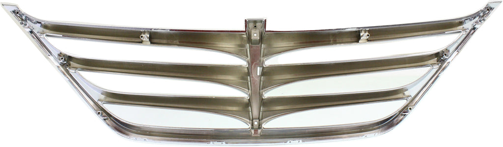 GENESIS 09-10 GRILLE, Chrome Silver Shell and Insert, Sedan, From 6-16-09