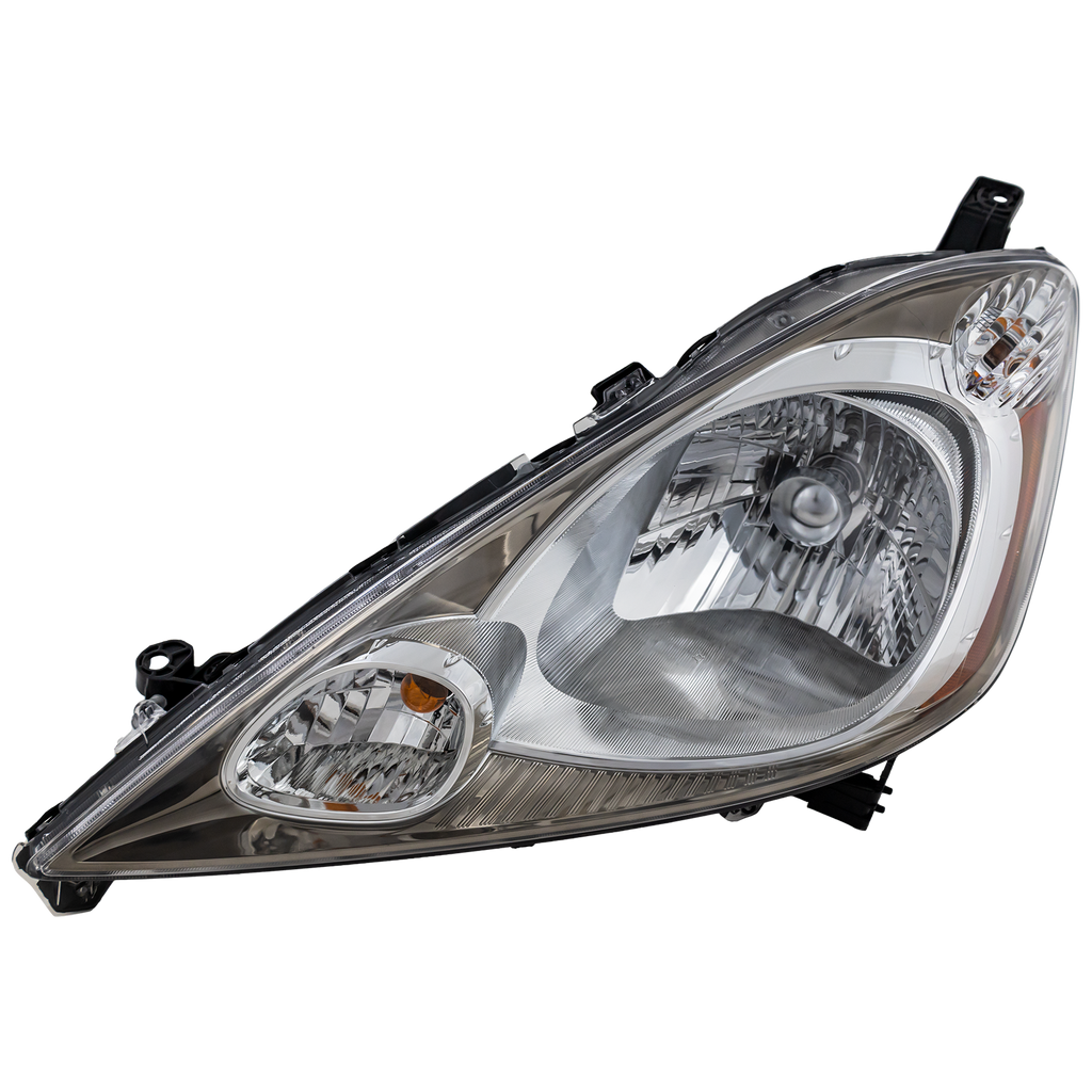 FIT 09-11 HEAD LAMP LH, Assembly, Halogen, Tinted Chrome Bezel, Sport Model - CAPA