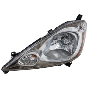 FIT 09-11 HEAD LAMP LH, Assembly, Halogen, Tinted Chrome Bezel, Sport Model - CAPA