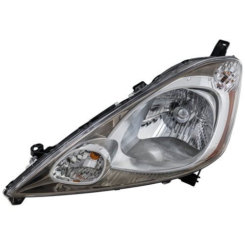FIT 09-11 HEAD LAMP LH, Assembly, Halogen, Tinted Chrome Bezel, Sport Model - CAPA