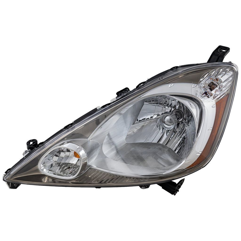 FIT 09-11 HEAD LAMP LH, Assembly, Halogen, Tinted Chrome Bezel, Sport Model - CAPA