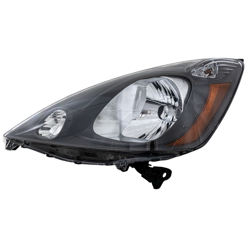 FIT 09-14 HEAD LAMP LH, Assembly, Halogen, Dark Gray Interior, Base/DX/LX Models - CAPA