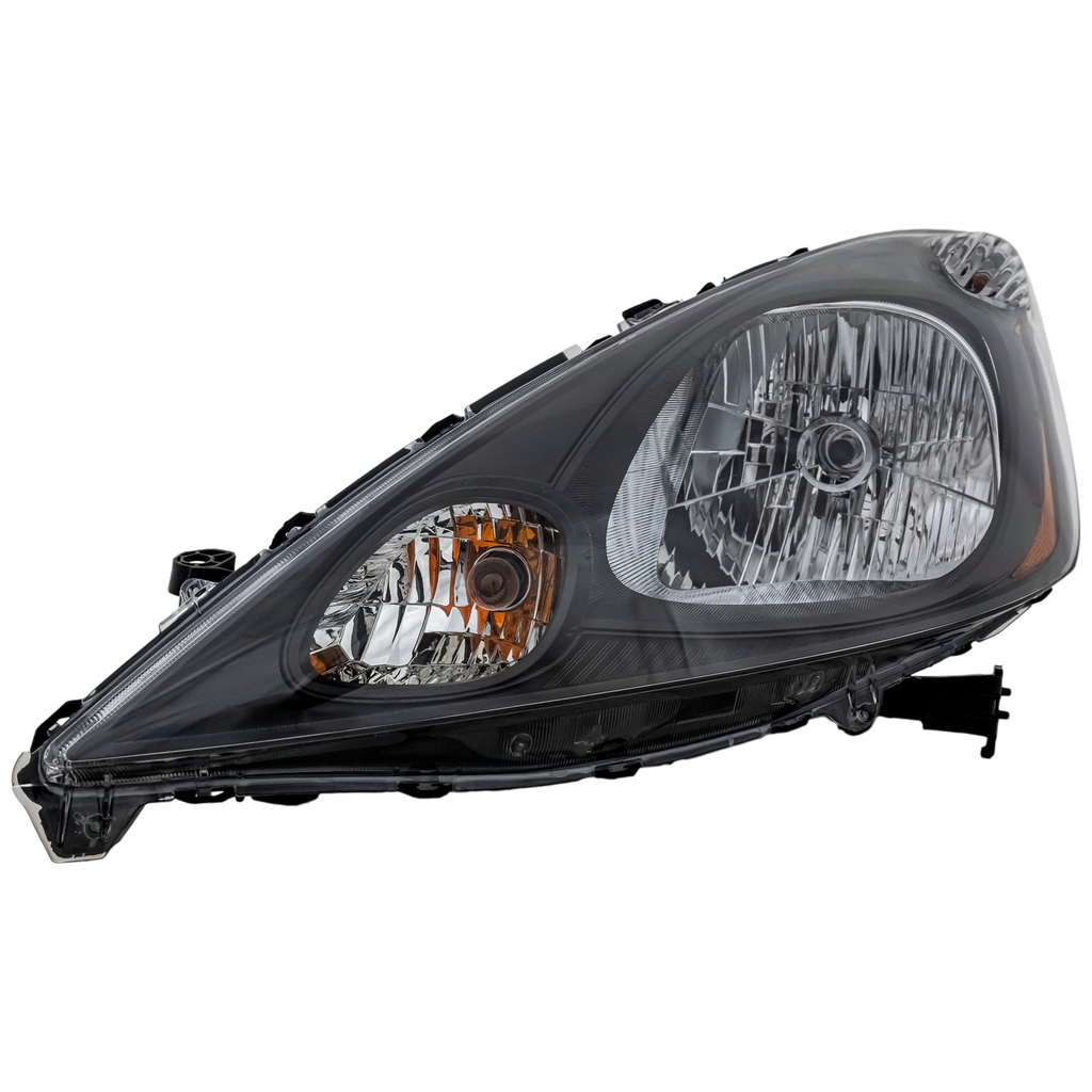 FIT 09-14 HEAD LAMP LH, Assembly, Halogen, Dark Gray Interior, Base/DX/LX Models - CAPA