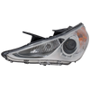 SONATA 11-14 HEAD LAMP LH, Assembly, Halogen, Type 1, White Interior, (Exc. Hybrid Model) - CAPA