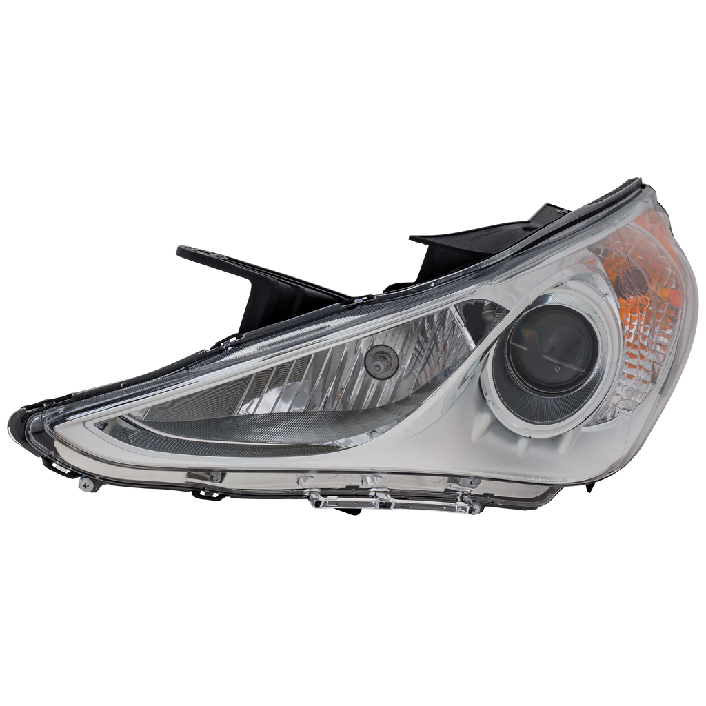 SONATA 11-14 HEAD LAMP LH, Assembly, Halogen, Type 1, White Interior, (Exc. Hybrid Model) - CAPA