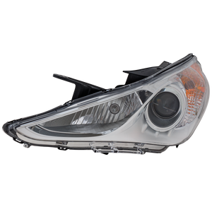 SONATA 11-14 HEAD LAMP LH, Assembly, Halogen, Type 1, White Interior, (Exc. Hybrid Model) - CAPA