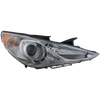 SONATA 11-14 HEAD LAMP RH, Assembly, Halogen, Type 2, Chrome Interior, (Exc. Hybrid Model) - CAPA
