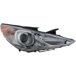SONATA 11-14 HEAD LAMP RH, Assembly, Halogen, Type 2, Chrome Interior, (Exc. Hybrid Model) - CAPA