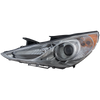 SONATA 11-14 HEAD LAMP LH, Assembly, Halogen, Type 2, Chrome Interior, (Exc. Hybrid Model) - CAPA